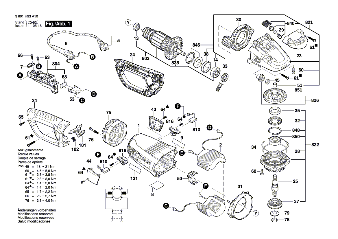 Bosch 1994-6d - 3601h93g10 Tool Parts