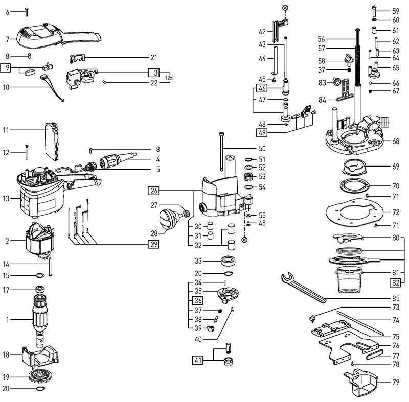 OF 1010 EQ-F 120V (201145) Router Parts