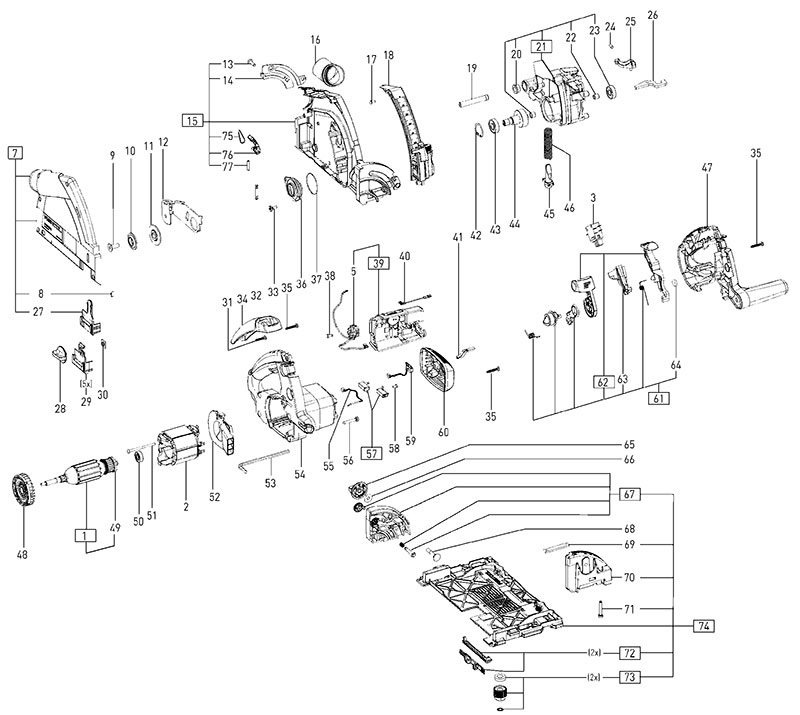 TS 55 REQ-F 120V (201150) Portable Track Saw Parts