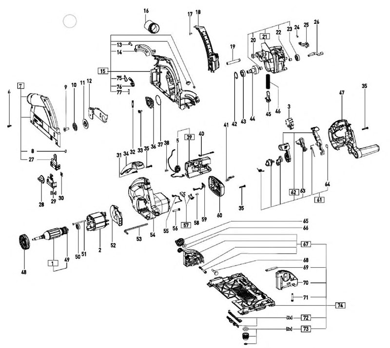 TS 55 REQ-F 120V (201150) Portable Track Saw Parts