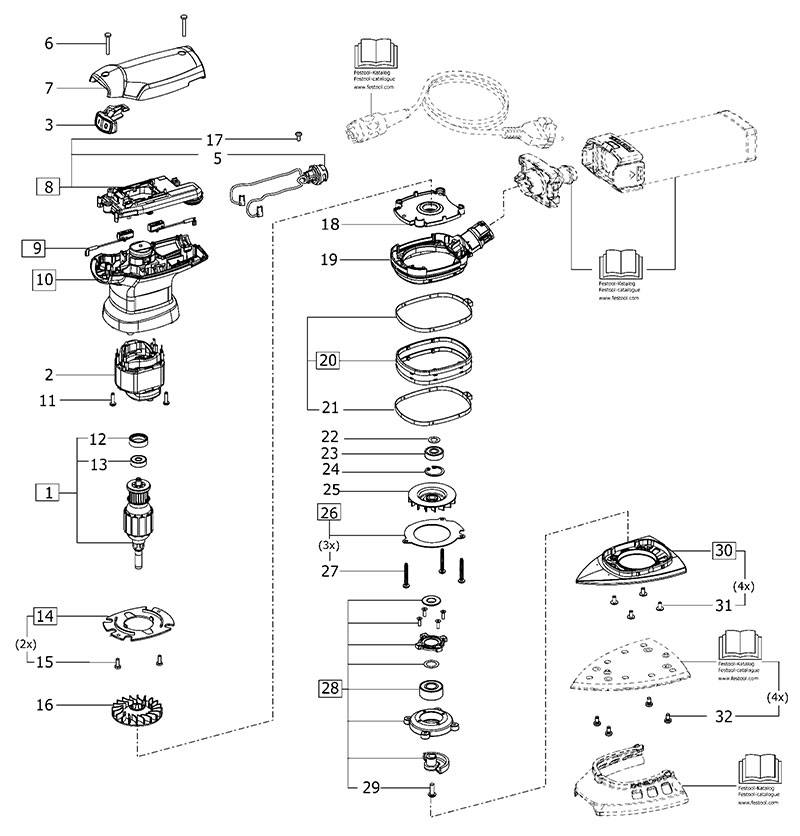 DTS 400 REQ (201414) Delta Sander Parts