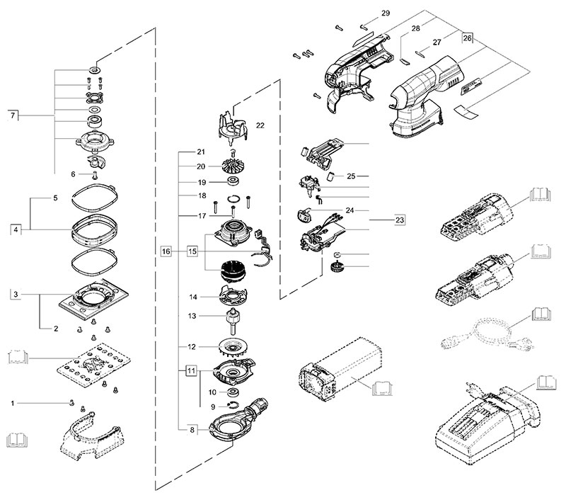 RTSC 400 Li 3,1 (202304) Cordless Direct Drive Orbital Sander Parts