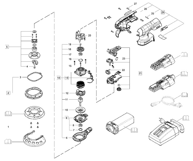 ETSC 125 Li 3,1 (202306) Cordless Eccentric Sander Parts