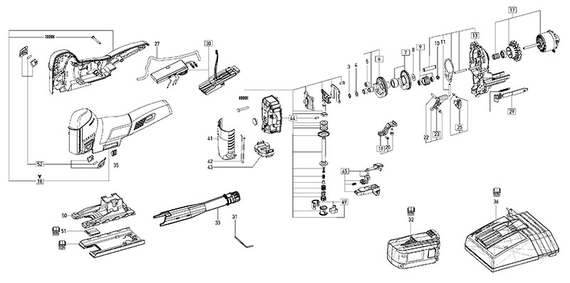 PSC 420 EB (205262) Jigsaw Parts