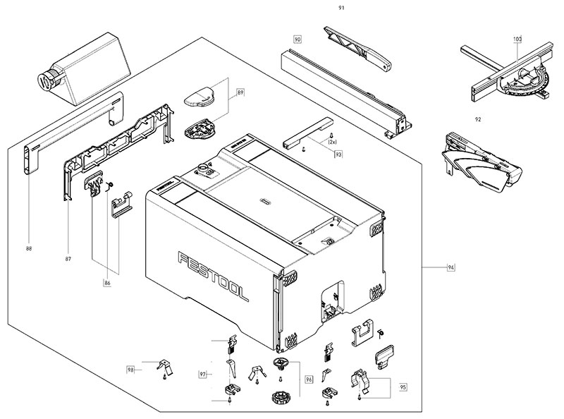 CSC SYS 50 (205713) Cordless Table Saw Parts