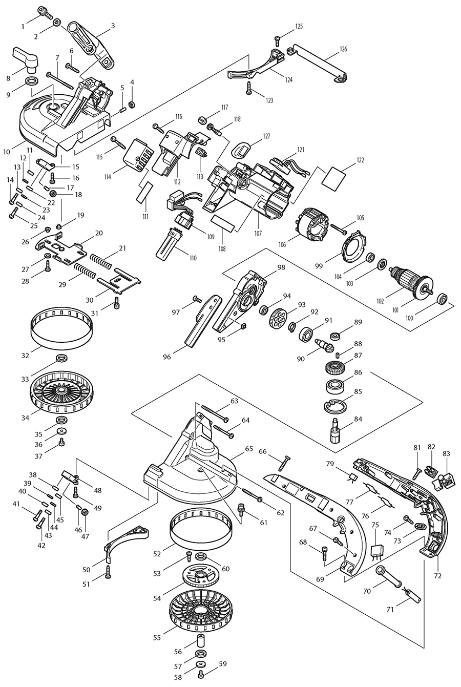 2107FZ Makita Band Saw Parts