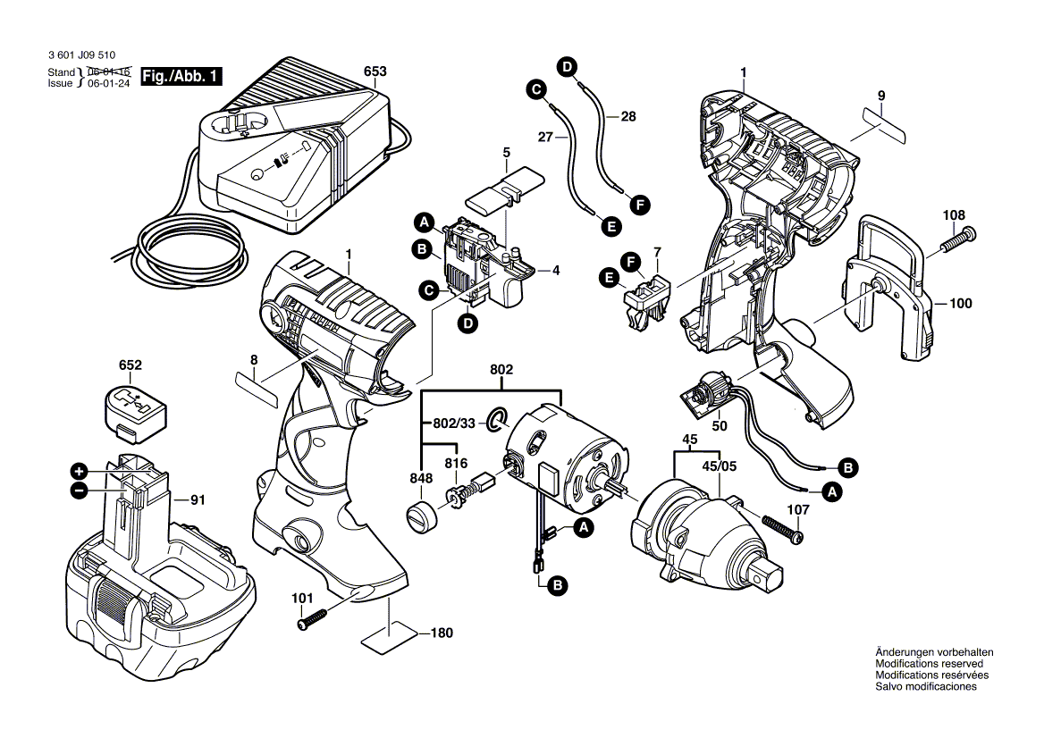 Bosch 22612 - 3601j09510 Tool Parts