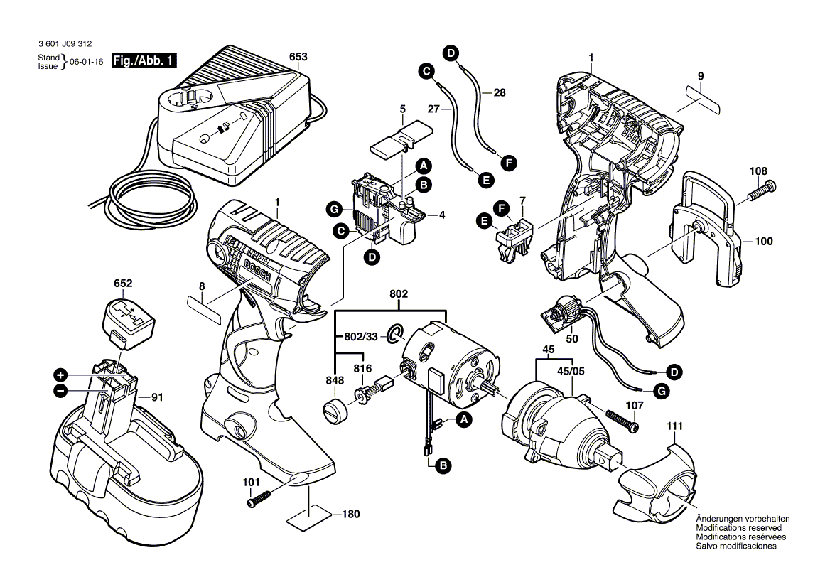 Bosch 22618 - 3601j09312 Tool Parts