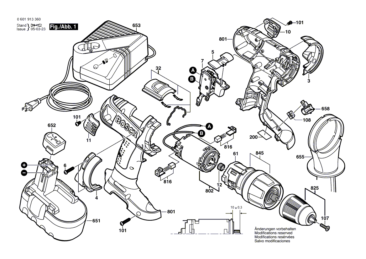 Bosch 23609 - 0601909622 Tool Parts