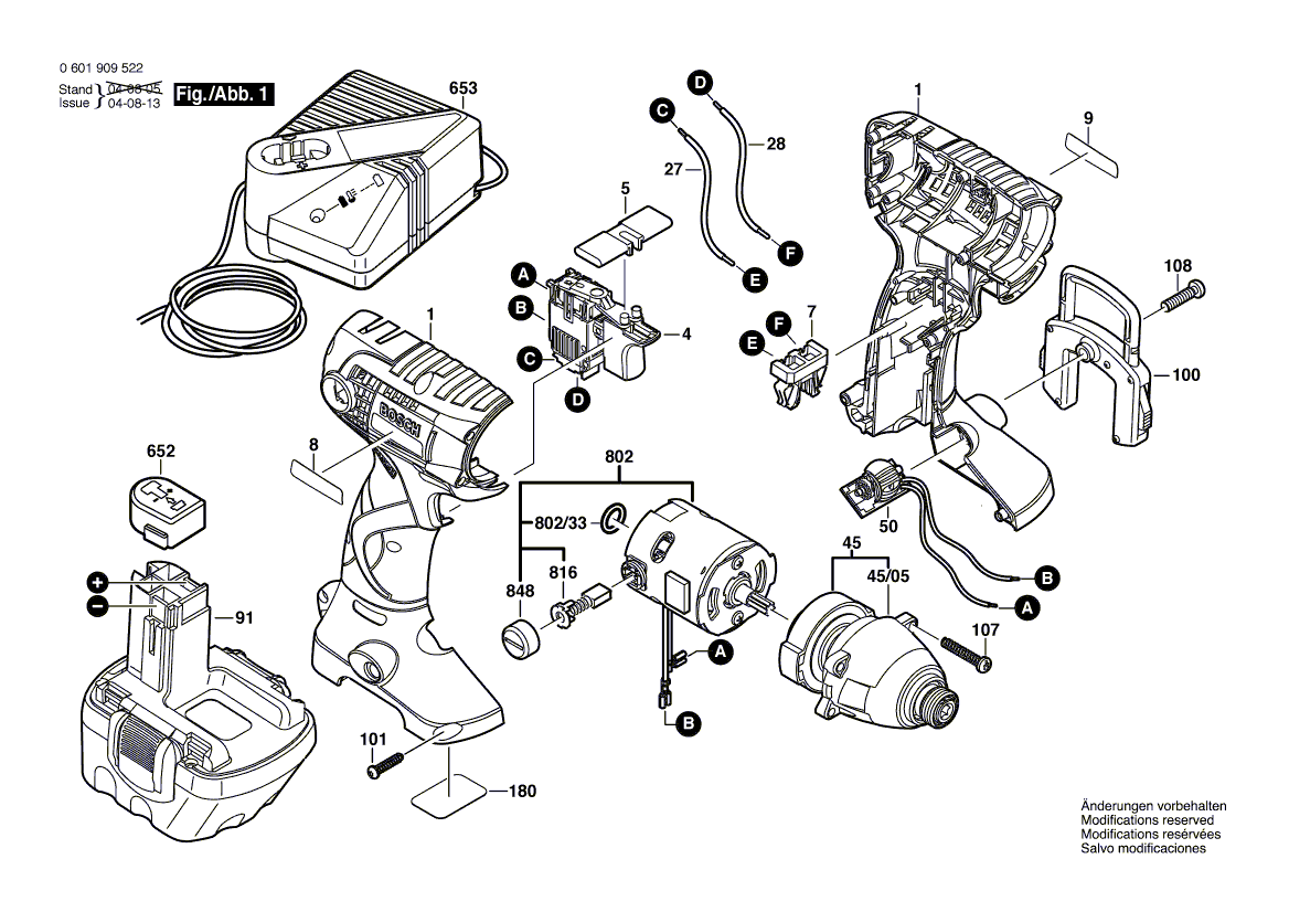 Bosch 23612 - 0601909522 Tool Parts