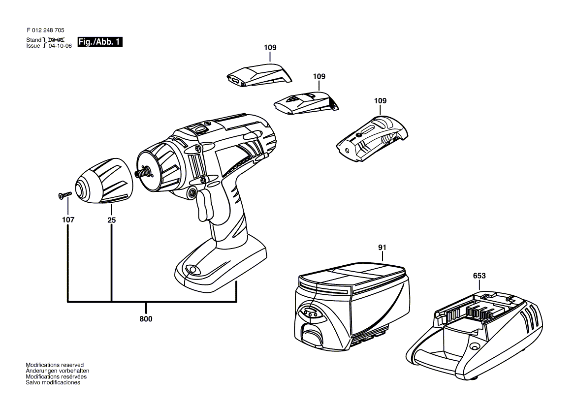 Skil 2487-b1 f012248701 Parts - Cordless Screw Driver