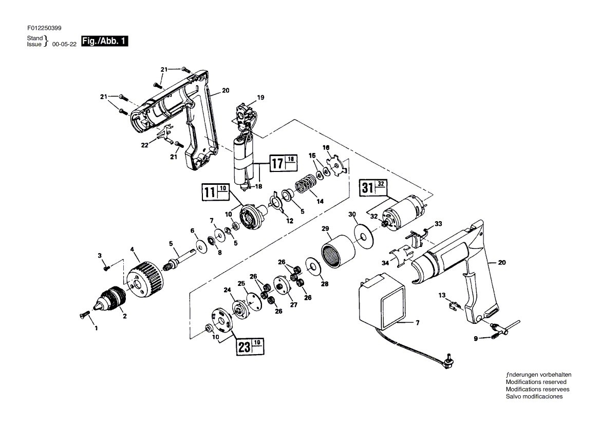 Skil 2503 f012250399 Parts - Cordless Drill