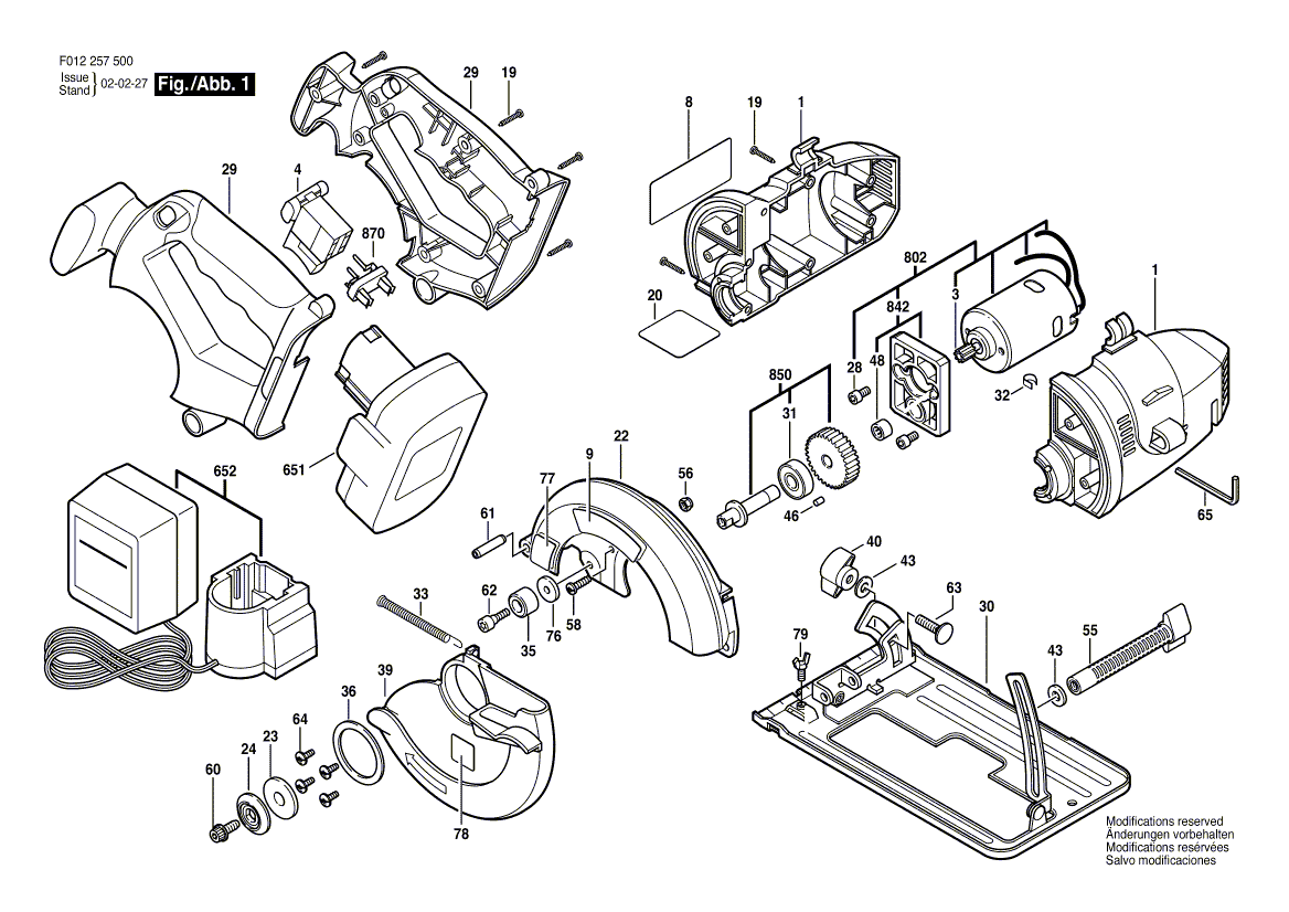 2575 f012257500 Parts - Circular Saw