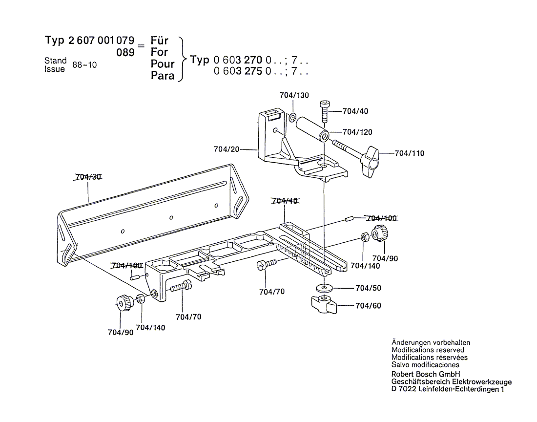 Bosch 2607001079 Tool Parts