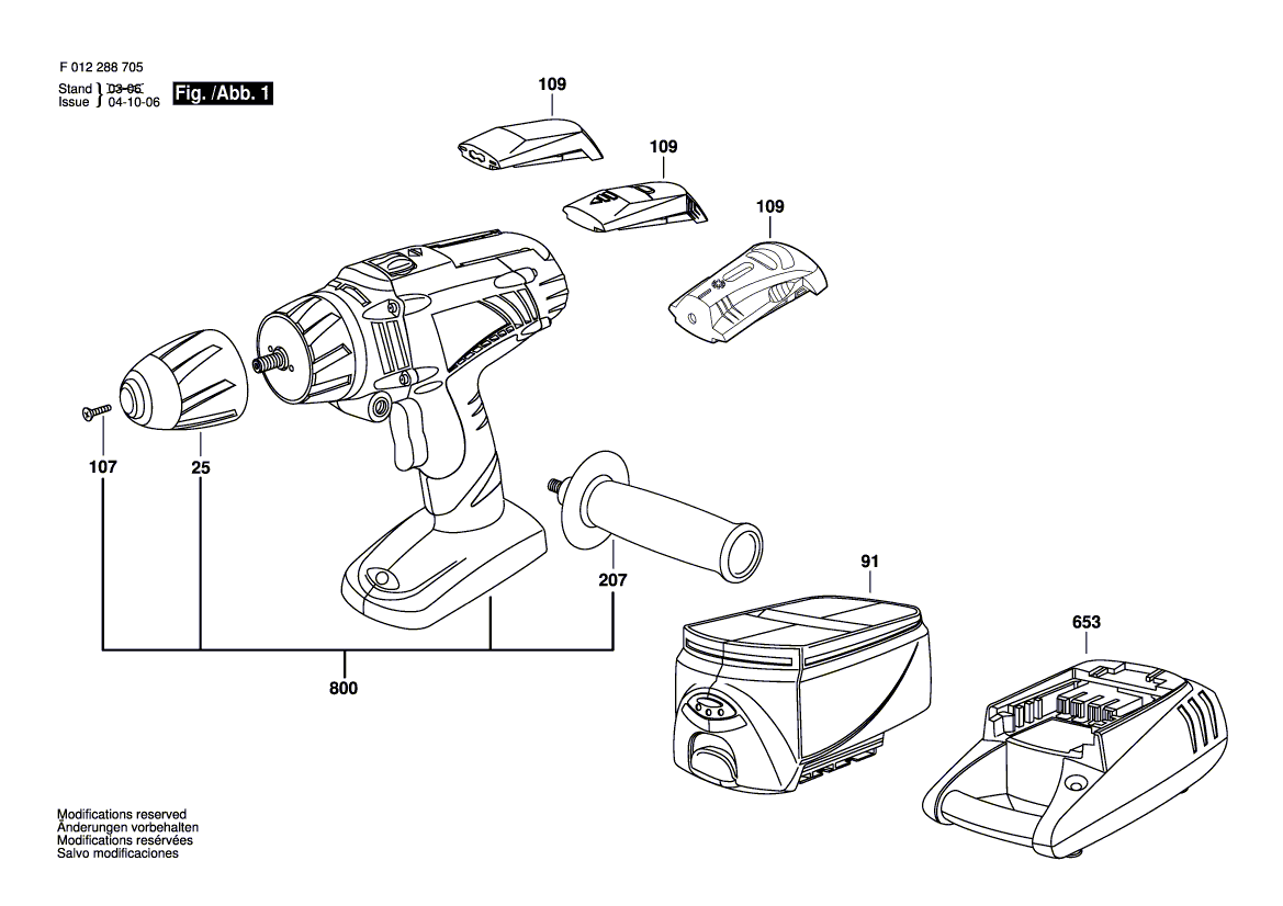 Skil 2887-b0 f012288700 Parts - Cordless Screw Driver