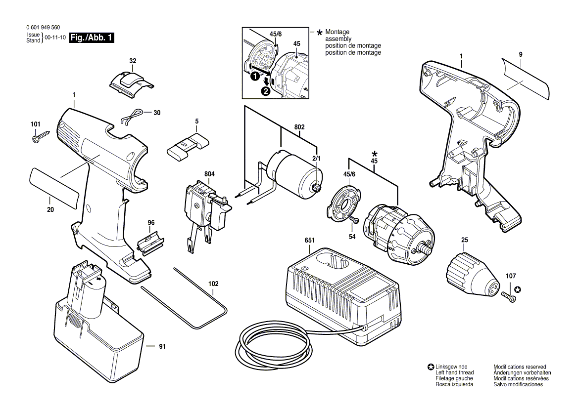 Bosch 3105 - 0601949660 Tool Parts