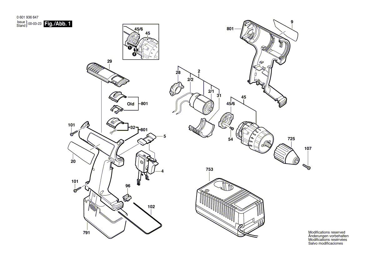 Bosch 3110 - 0601936639 Tool Parts