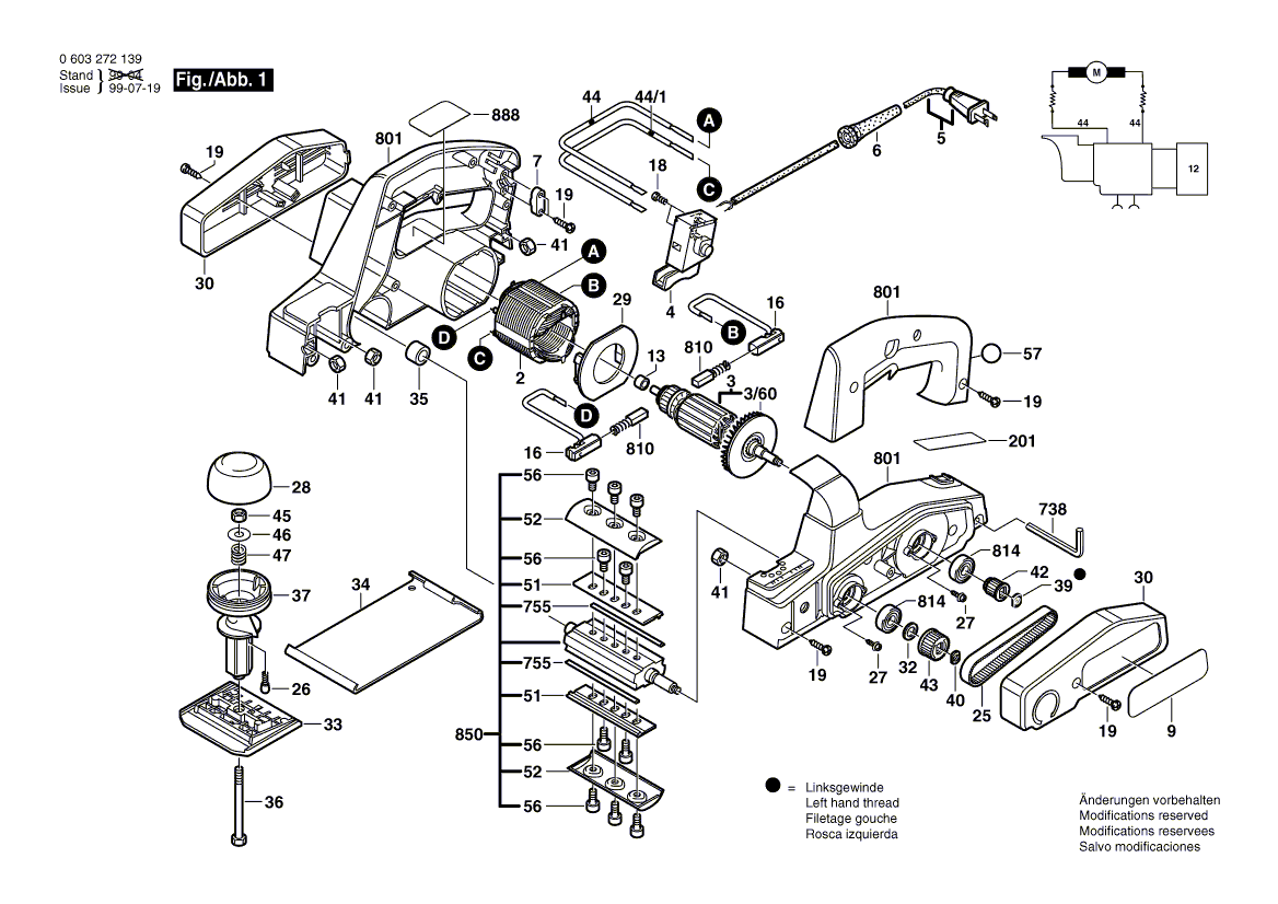 Bosch 3272a - 0603272139 Tool Parts