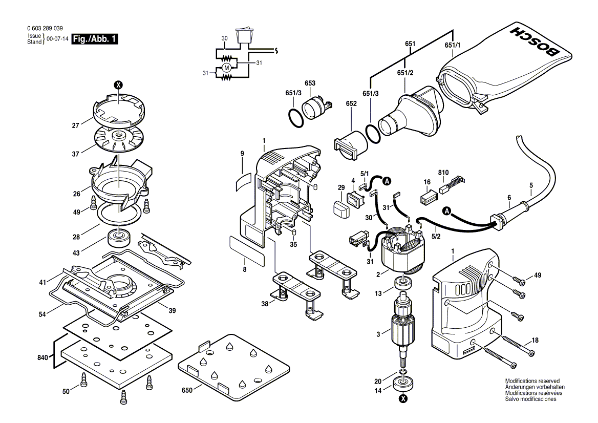 Bosch 3289d - 0603289039 Tool Parts