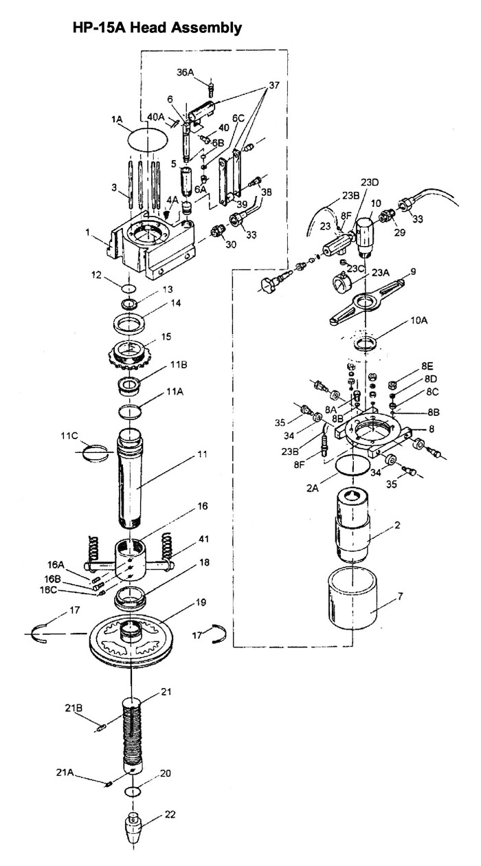 Jet 331416_HP-15A Hydraulic Press Parts