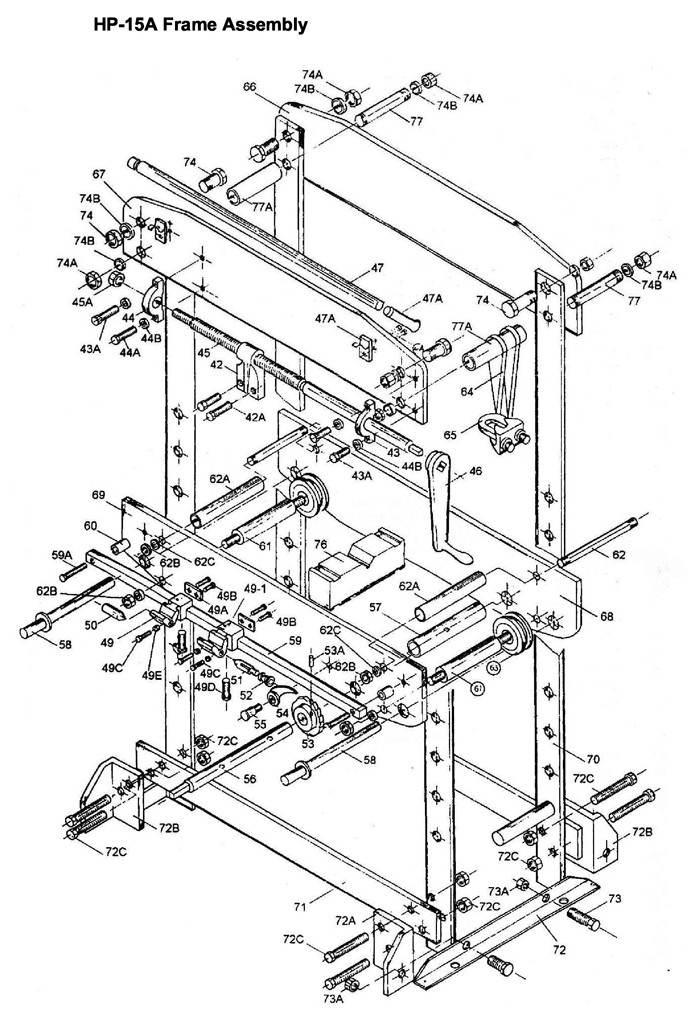 Jet 331416_HP-15A Hydraulic Press Parts