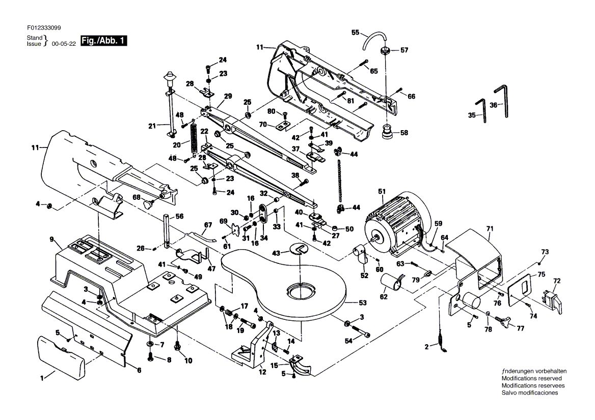 Skil 3330 f012333099 Parts - Jig Saw