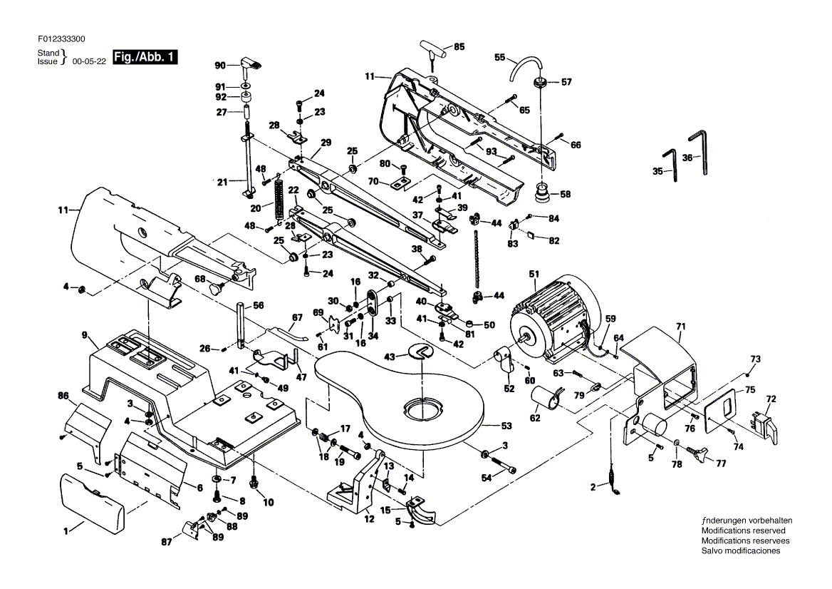 Skil 3333 f012333300 Parts - Jig Saw