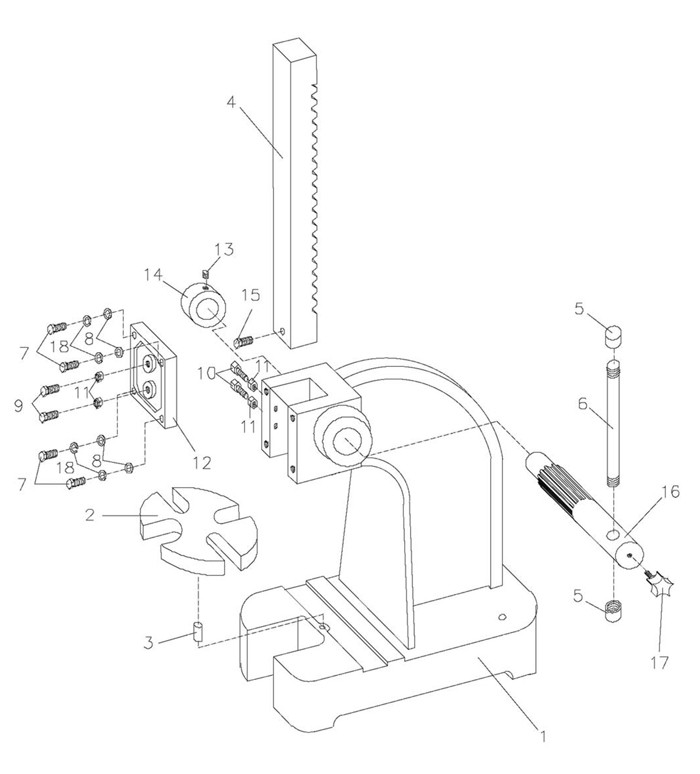 Jet 333630_AP3-M Arbor Press Parts