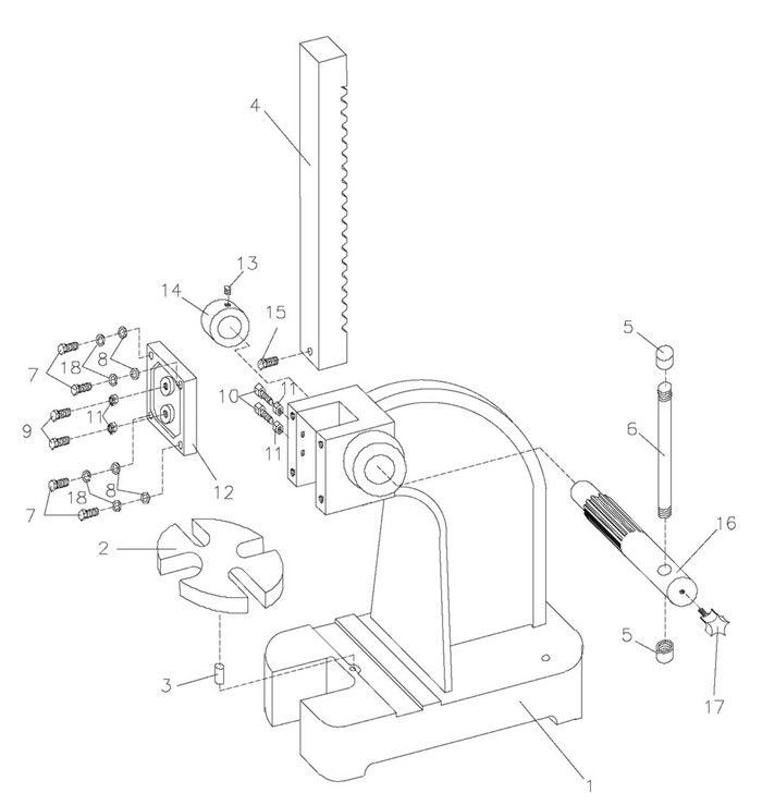 Jet 333650_AP5-M Arbor Press Parts