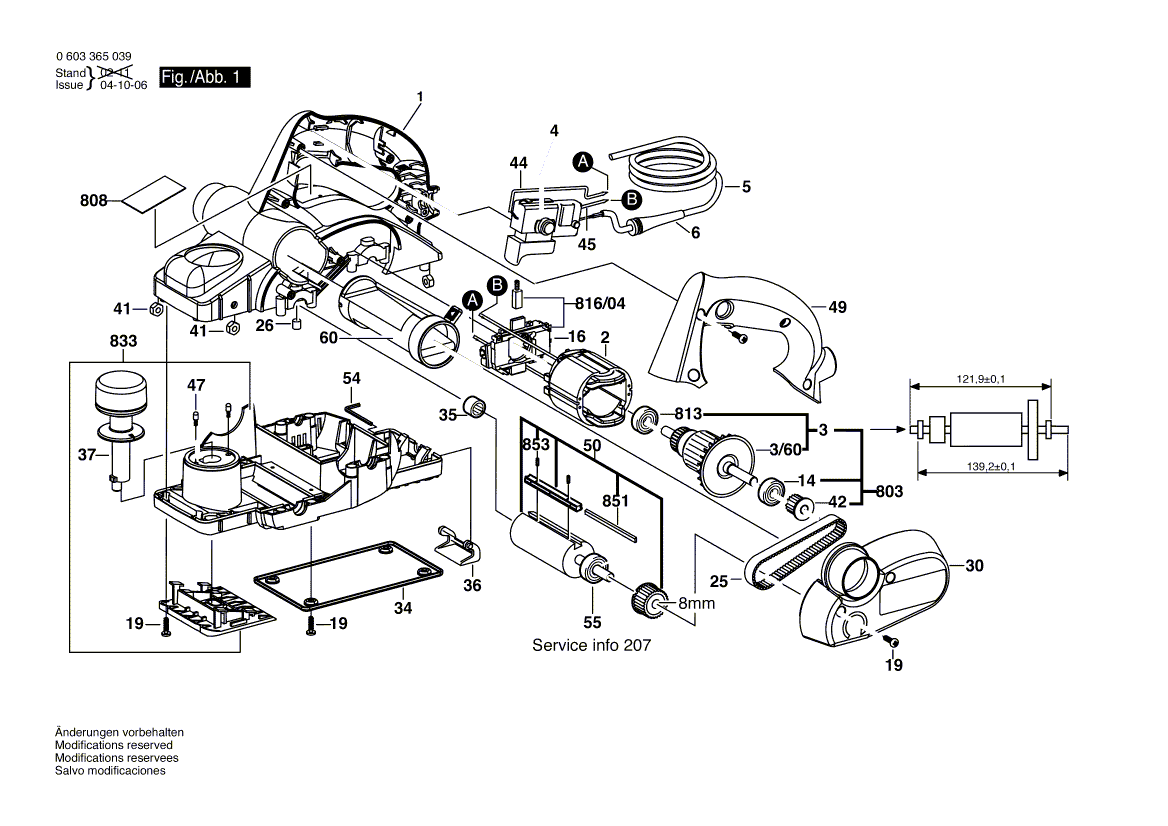 Bosch 3365 - 0603365039 Tool Parts