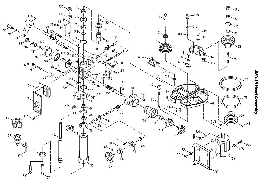 Jet 350020_JMD-18PFN Mill-Drill Parts