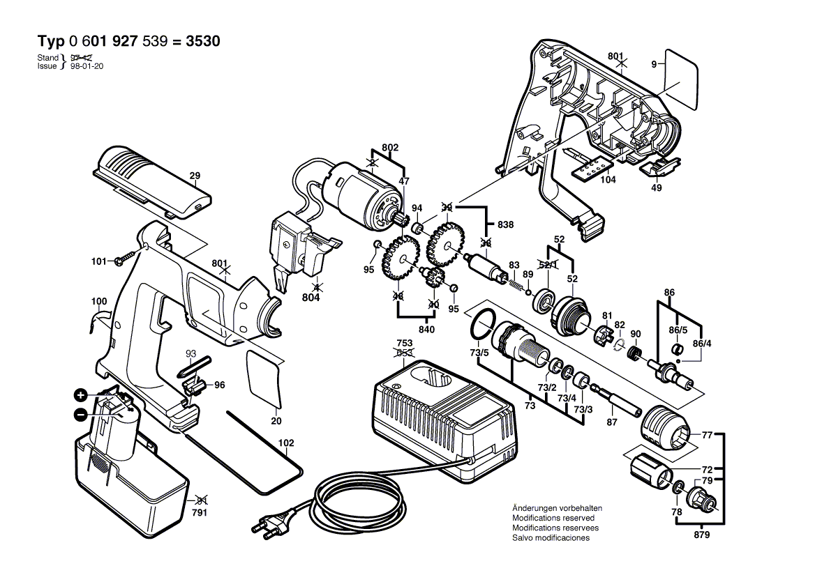 Bosch 3530 - 0601927539 Tool Parts