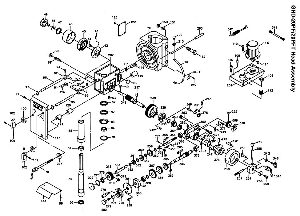 Jet 354026_GHD-20PFT Drilling-Tapping Press Parts