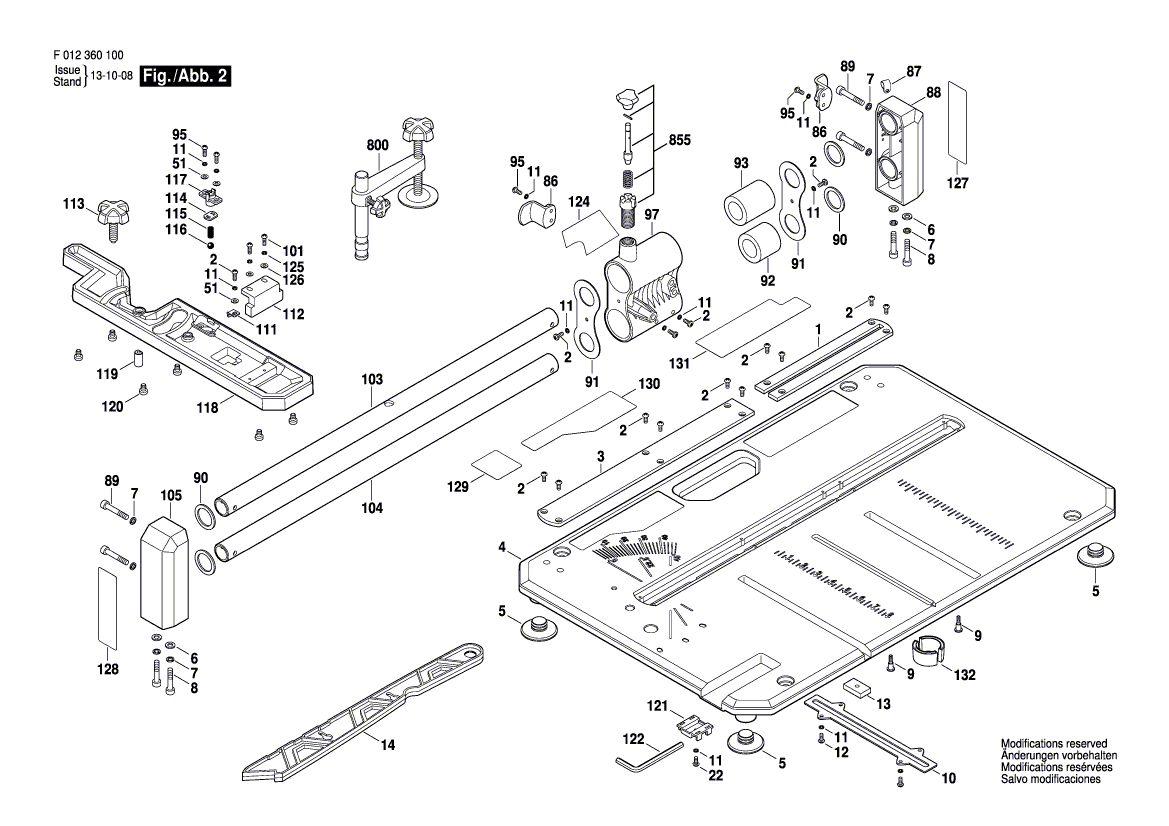 Skil 3601 f012360100 Parts - Table Mitre Saw