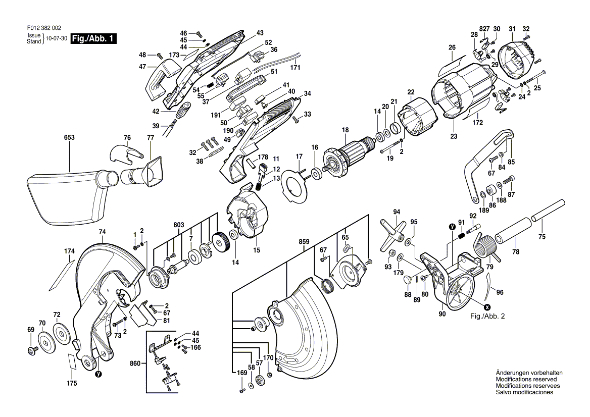 Skil 3820 f012382002 Parts - Compound Mitre Saw