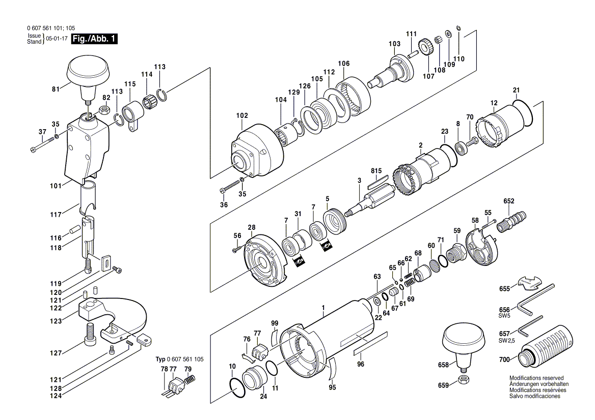 Bosch 400 - 0607561101 Tool Parts