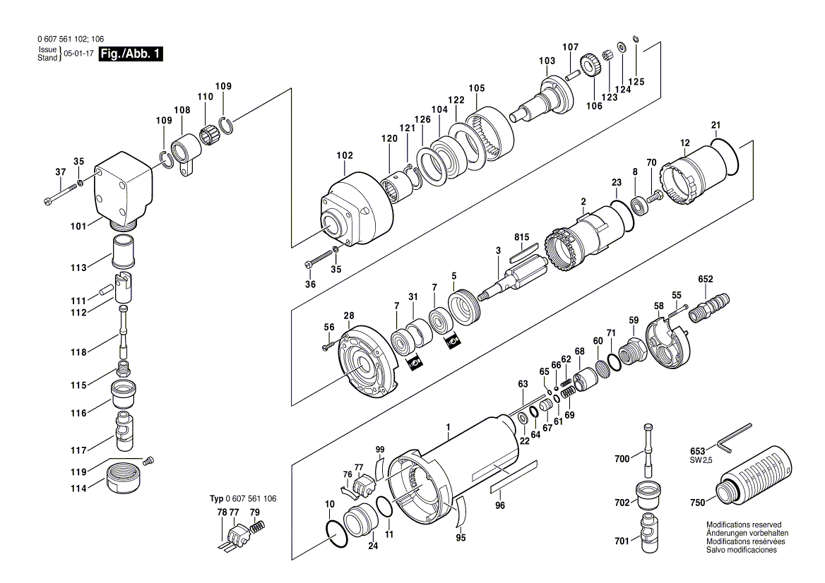 Bosch 400 - 0607561102 Tool Parts