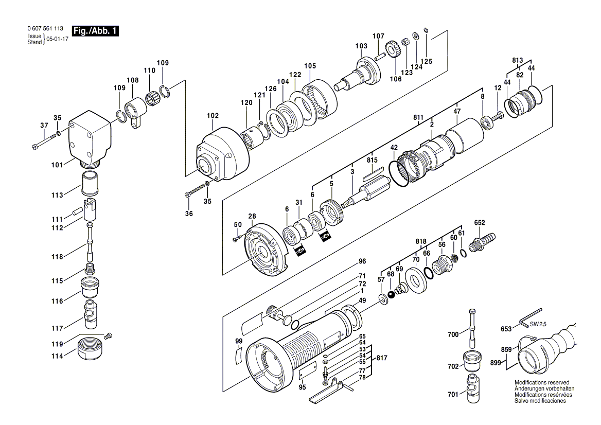 Bosch 400 - 0607561113 Tool Parts