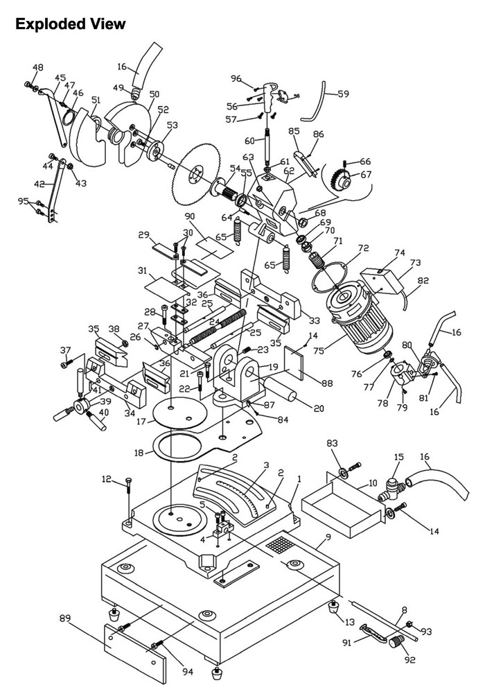 Jet 414220 Cold Saw Parts