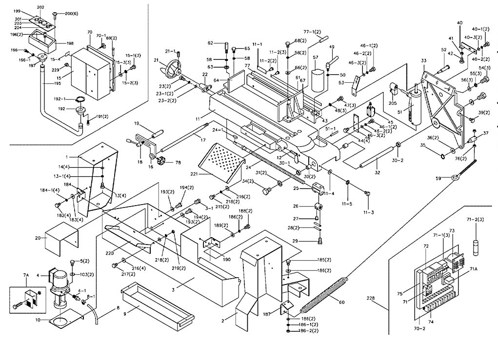 Jet J-7040 (414478) Band Saw Parts