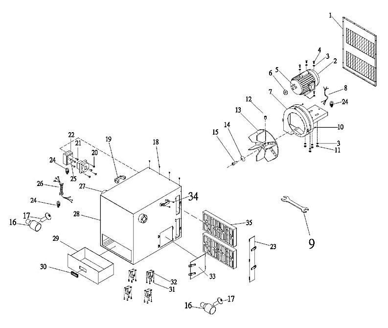 Jet 414700_JDC-500A Dust Collector Parts