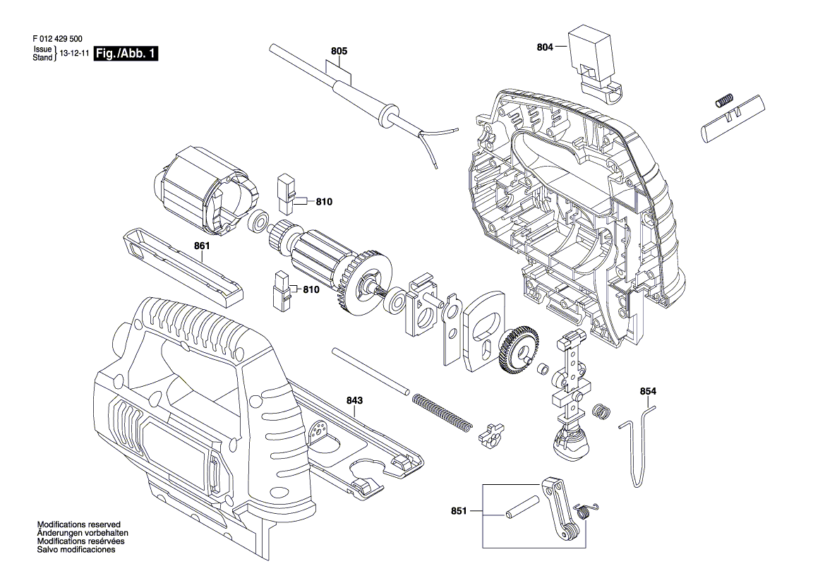 Skil 4295 f012429500 Parts - Jig Saw