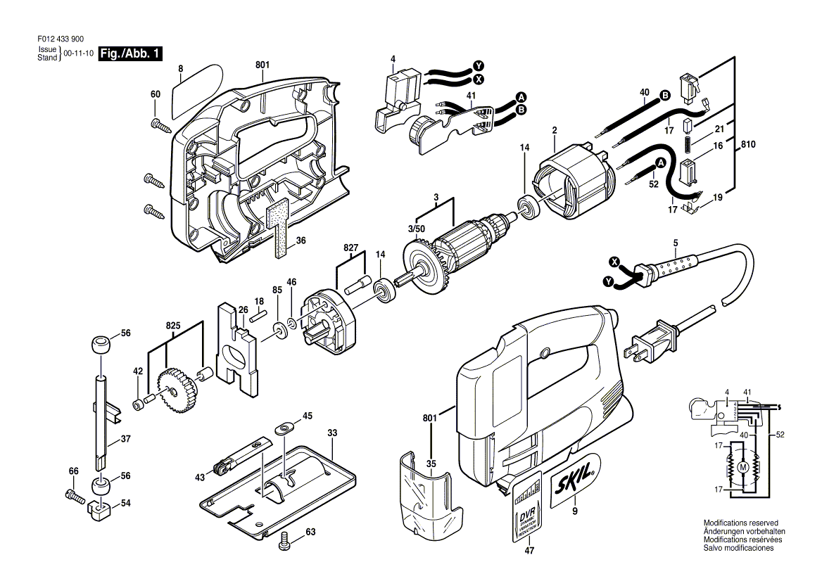 Skil 4339 f012433900 Parts - Jig Saw