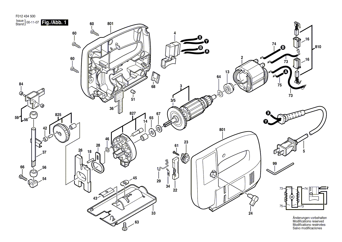 Skil 4345 f012434500 Parts - Jig Saw