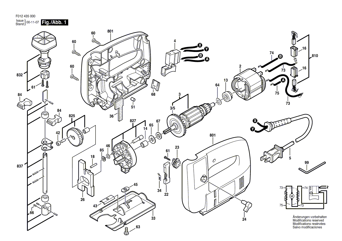 Skil 4350 f012435000 Parts - Jig Saw