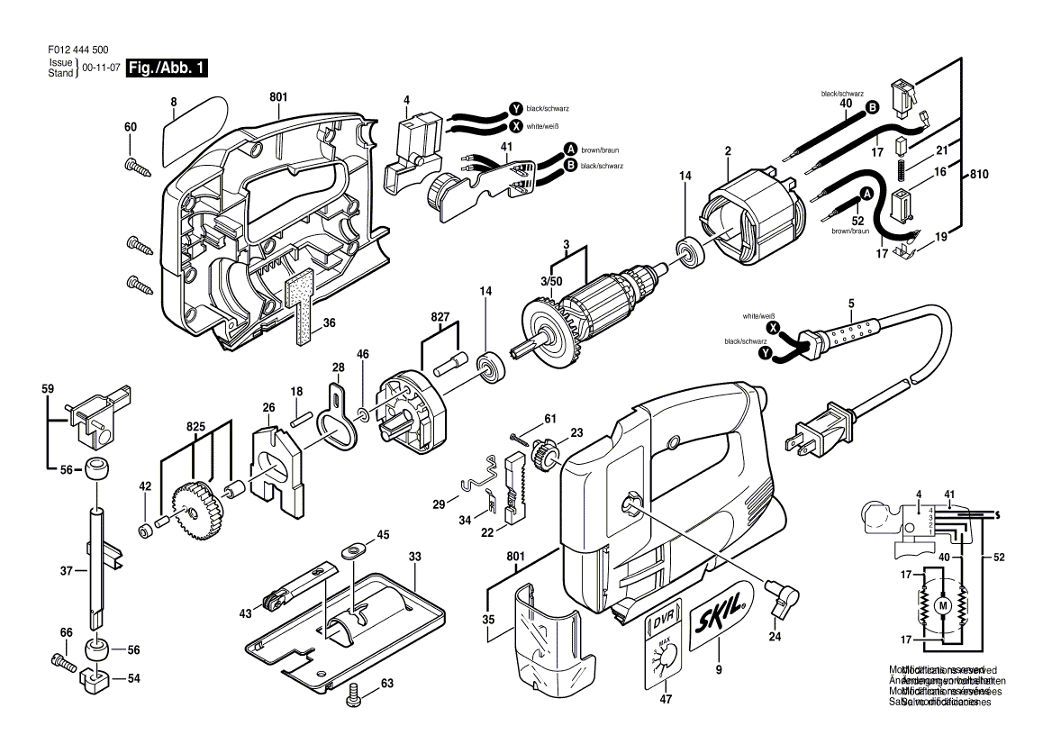 Skil 4445 f012444500 Parts - Jig Saw