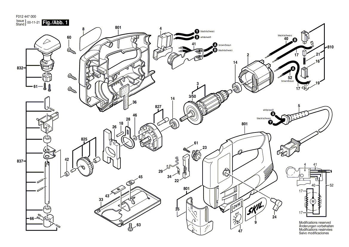 Skil 4470 f012447000 Parts - Jig Saw