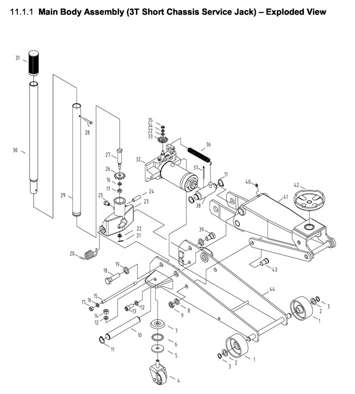 Jet 454224_JSJ-3XA Service Jack Parts