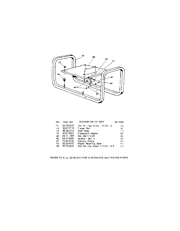 Milwaukee 4613 521-1001 Parts - 8 HP Alternator