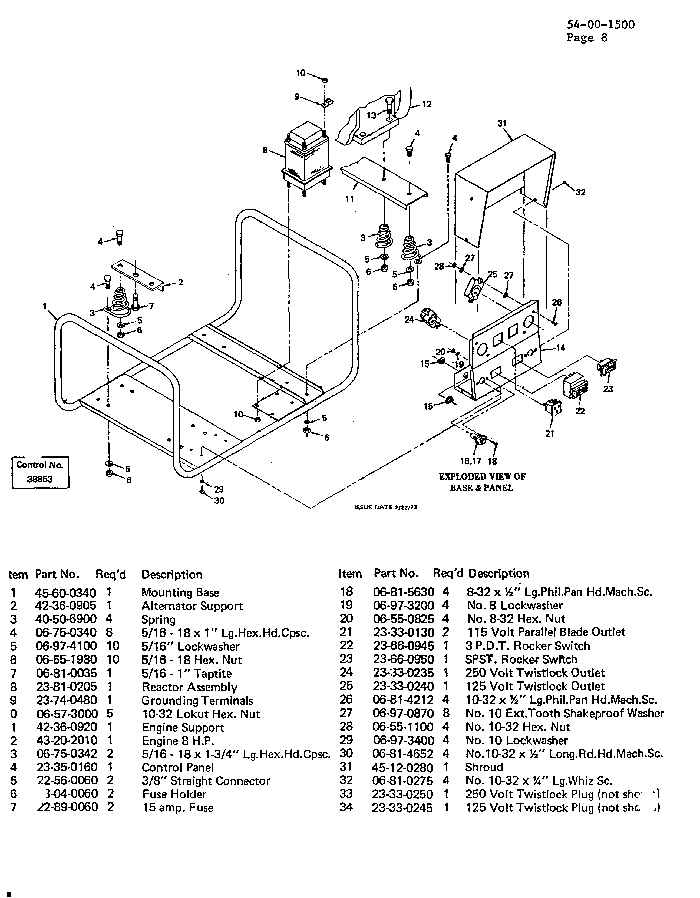 Milwaukee 4642 509-1001 Parts - Alternator